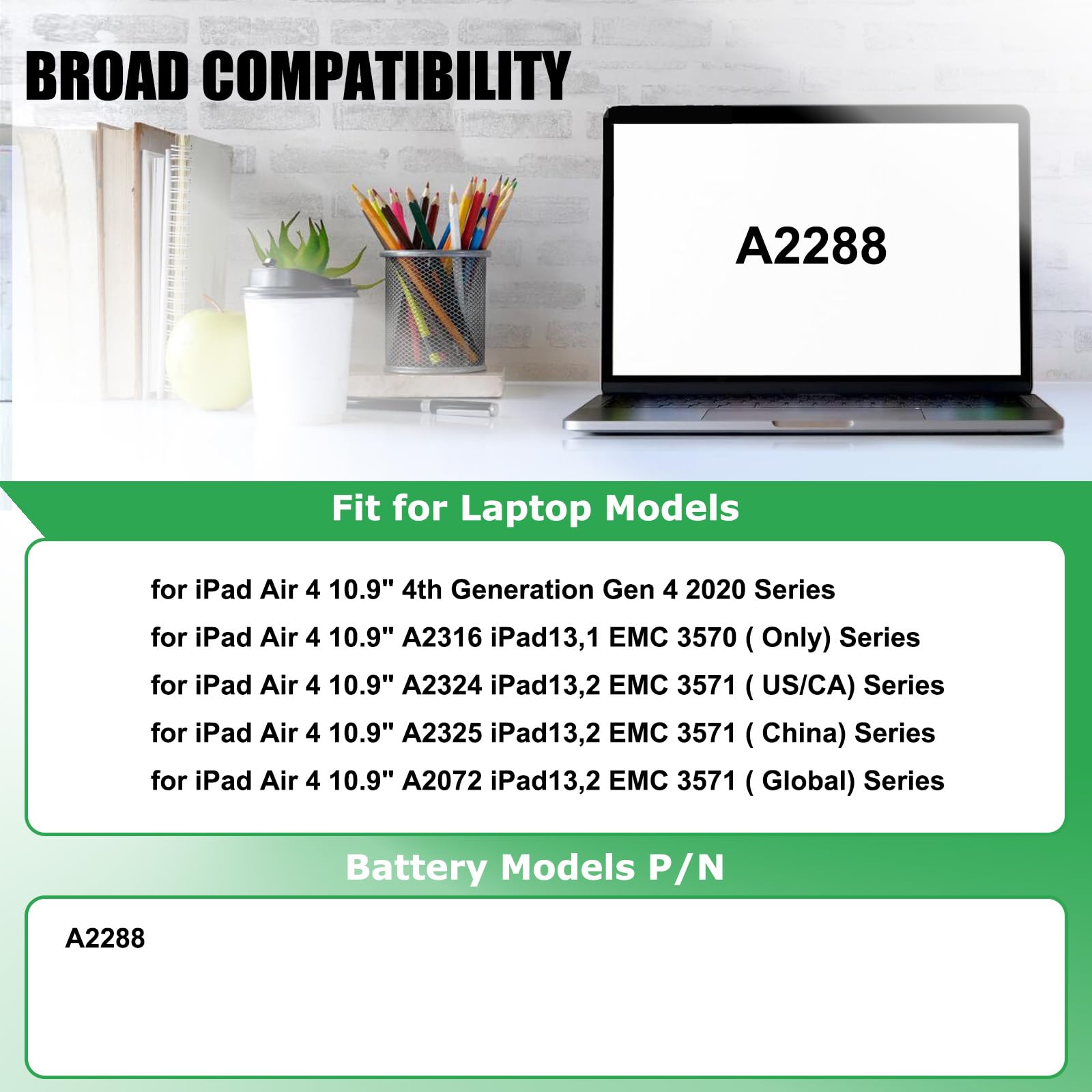 Amazon.com: RHKRKQN A2288 Tablet Battery Replacement for