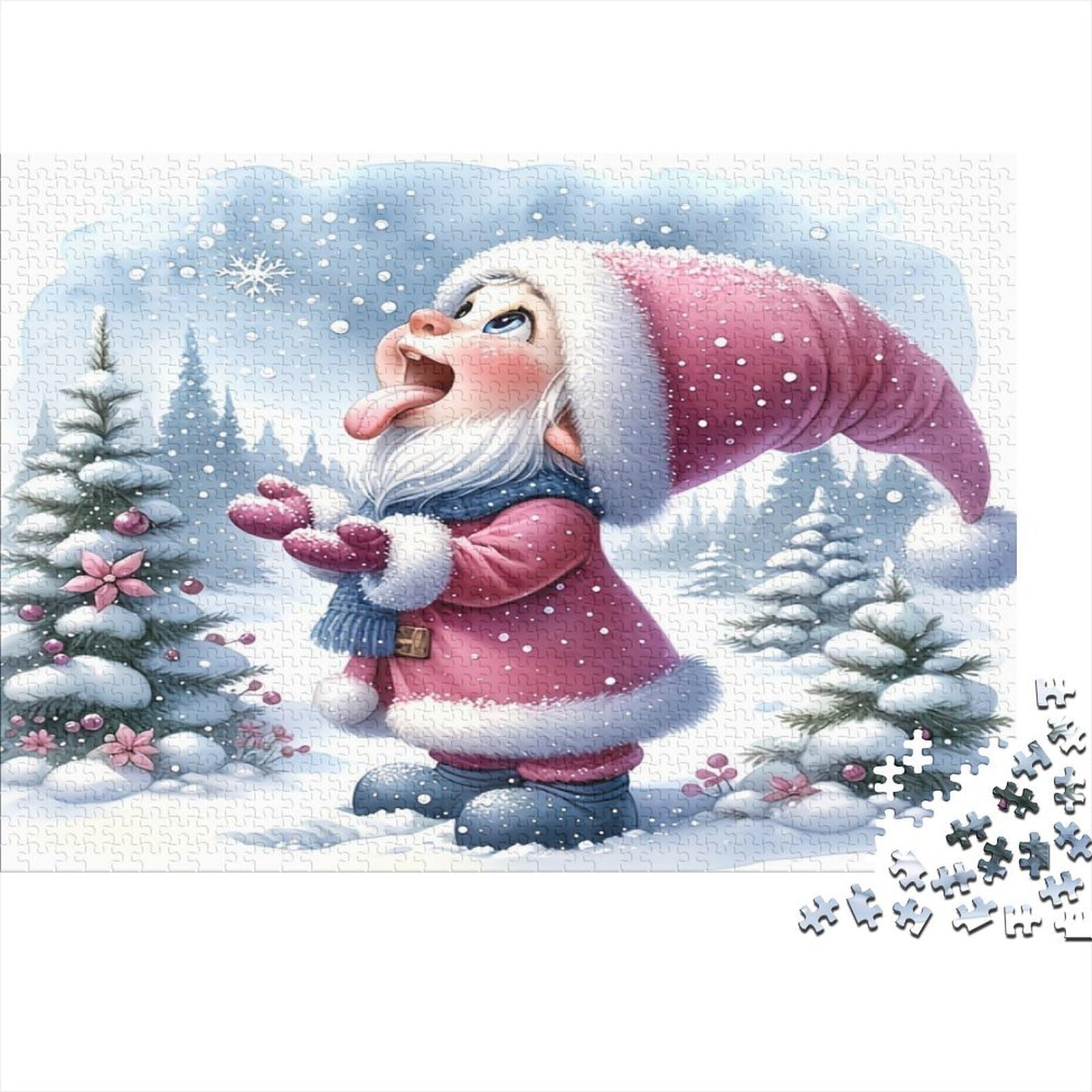 1000pcs Mini Puzzle for Family Snow Tree Elf Present