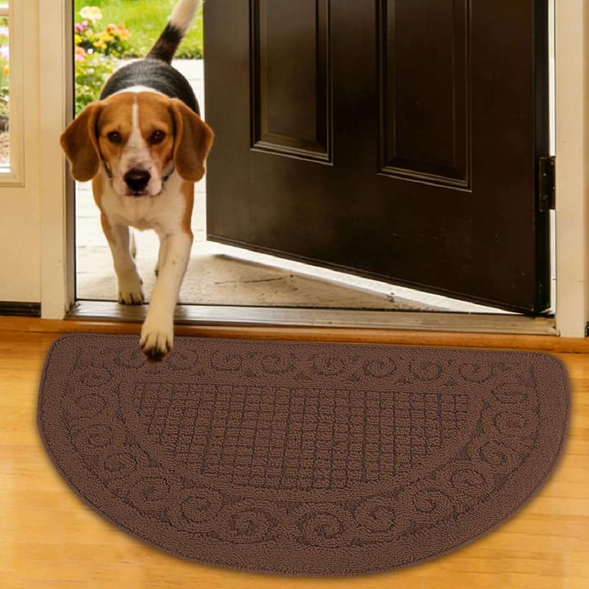 Amazon.com: 2 Pack Half Round Indoor Door Mat 18