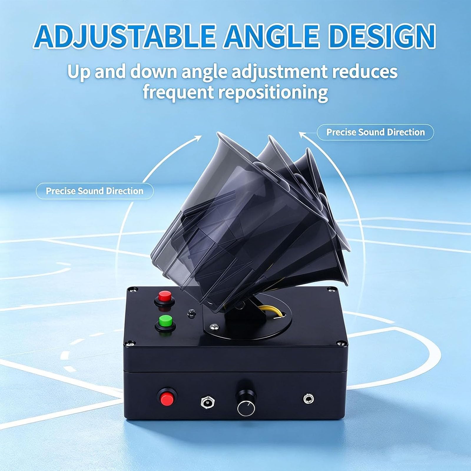 Buzzer da 130 Db per Partite di Basket, Controller A Pulsanti con Telecomando, Controllo Wireless A 300 M/984 Piedi, Volume Regolabile, per Fine Quarto, Timeout, Notifica Falli, Sostituzione