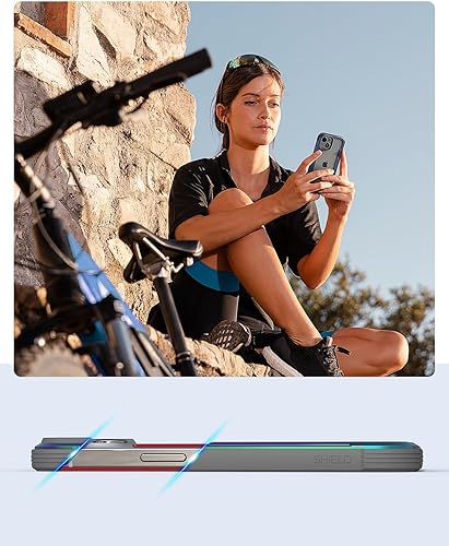 Miniatura 6 de RAPTIC Shield para iPhone 15, funda protectora transparente a prueba de golpes, grado militar, probada en caídas de 10 pies, marco de aluminio