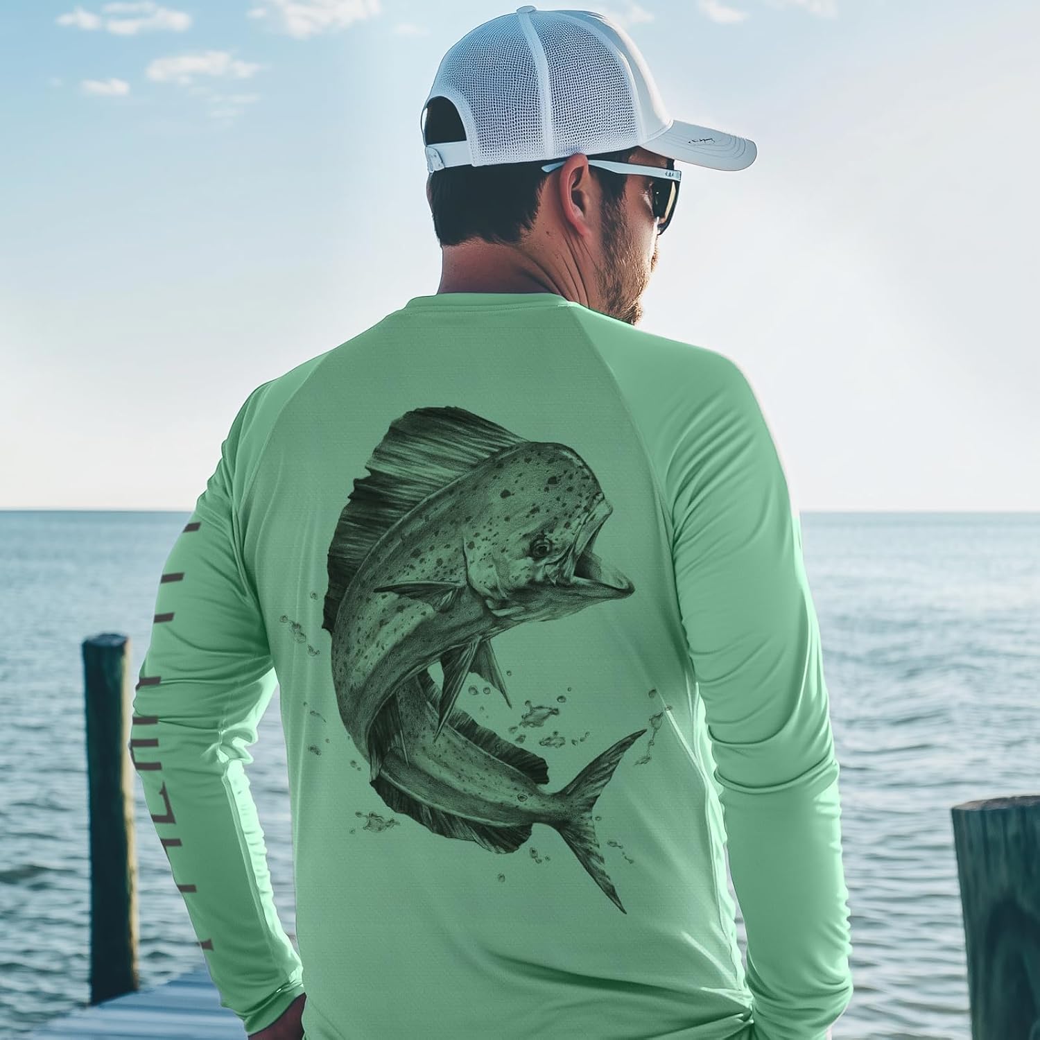 Palmyth Fishing Shirts for Men Long Sleeve UPF 50+ T Shirt Sun Protection Tee UV T-Shirts - Image 4