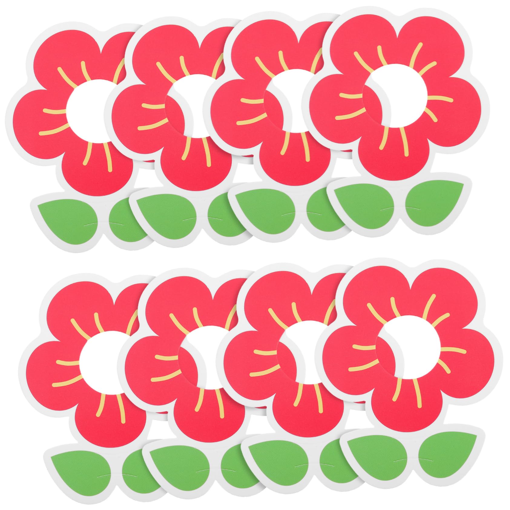 BEBEMOKO Flower Lollipop Holders for Boys and Girls 50pcs Flower Shape Lollipop Paper Cards Classroom Candy Holder