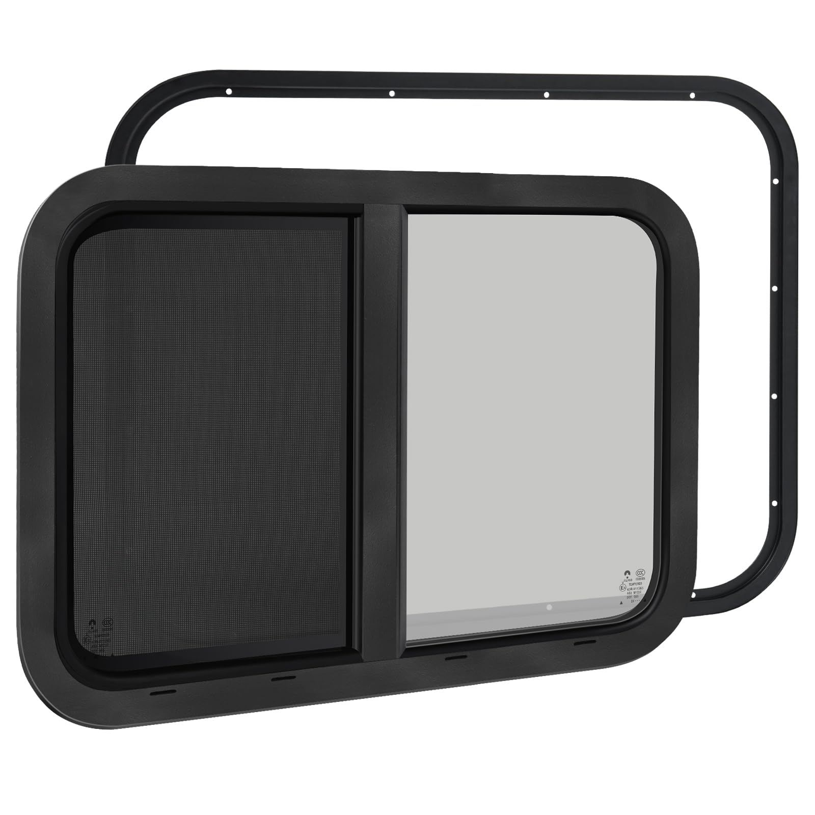 42"W x 22"H RV Windows for Cargo Trailer Camper,Tinted Horizontal Sliding