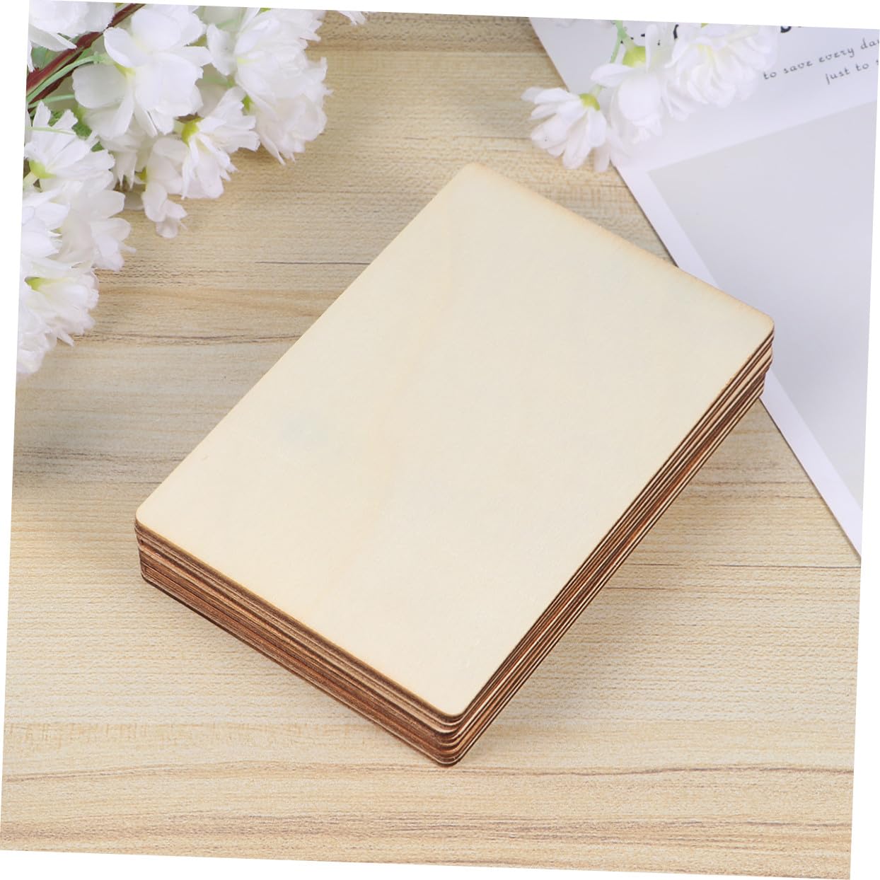 Mikikit Rodajas de Madera Fomenta Creatividad y Juego Artístico para Manualidades Diy 50 Piezas Pintura a Mano Corte Láser para Niños