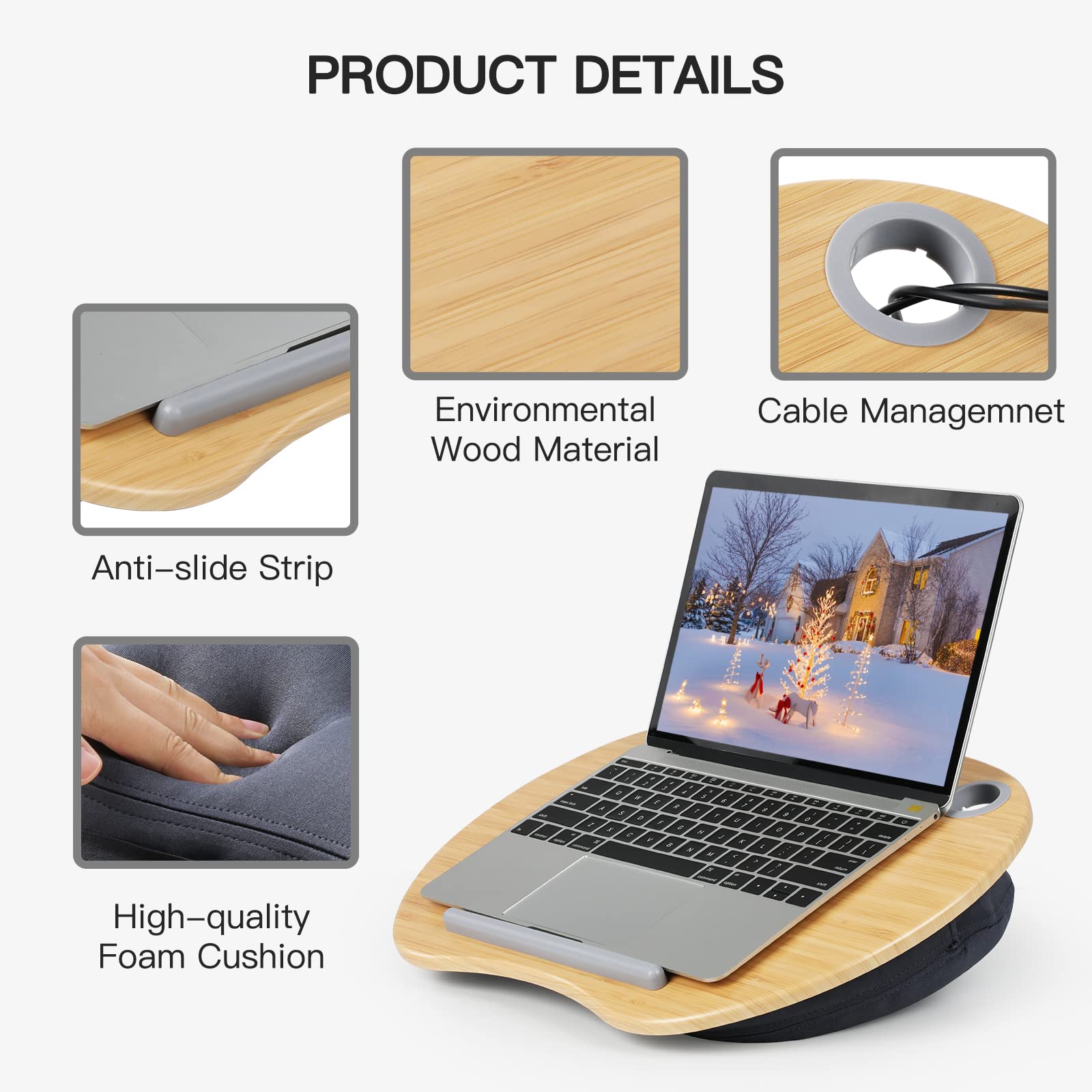 Laptop Desk Stand Sofa Lap Computer Table Portable Armchair Tray