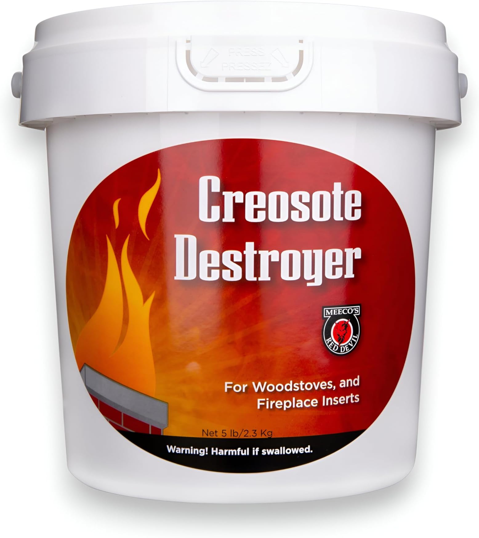 Meeco's Red Devil 27 Powdered Creosote Destroyer - Creosote Remover for Wood stoves & Fireplace Inserts (5 lb) - Made in The USA