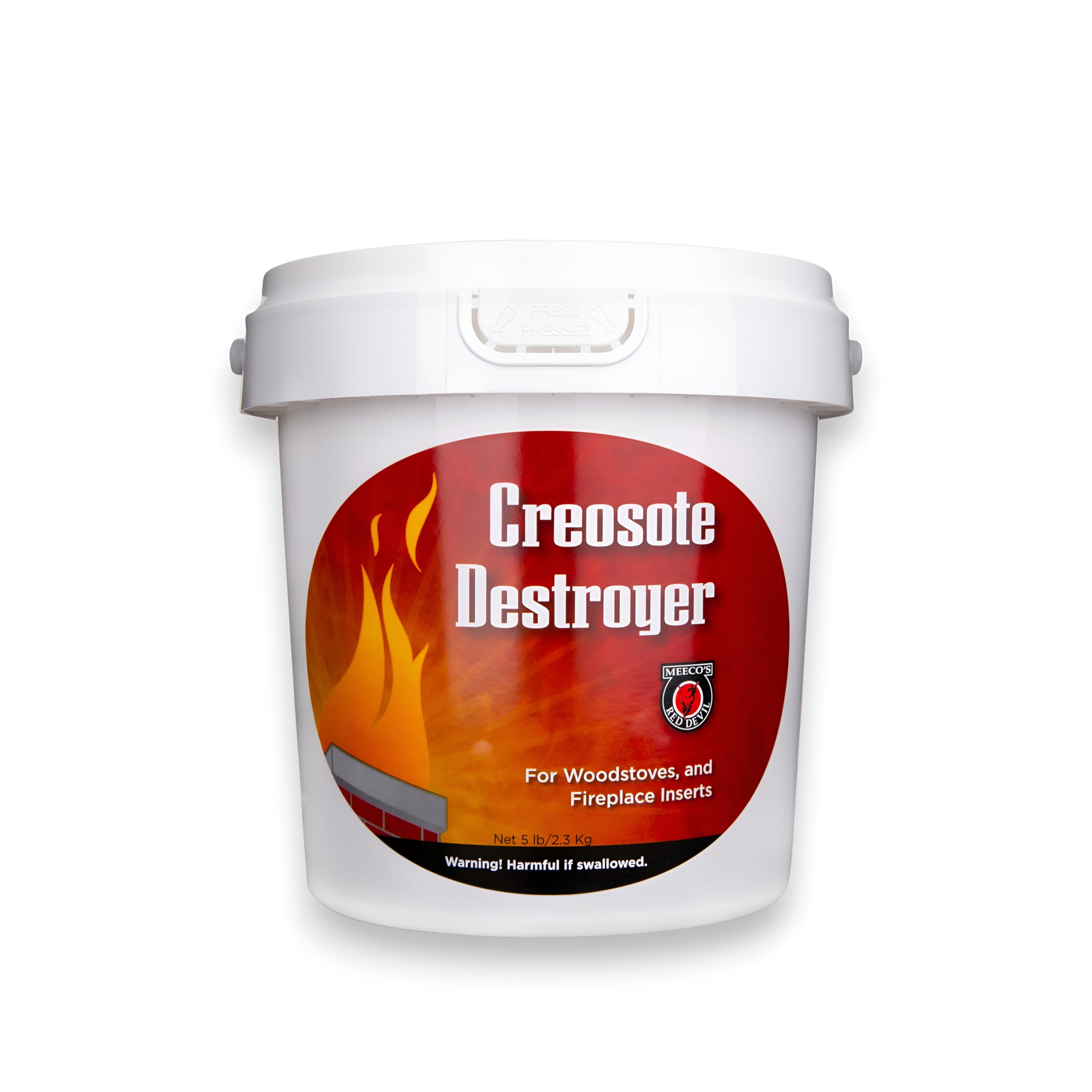 Meeco's Red Devil 27 Powdered Creosote Destroyer - Creosote Remover for Wood stoves & Fireplace Inserts (5 lb) - Made in The USA