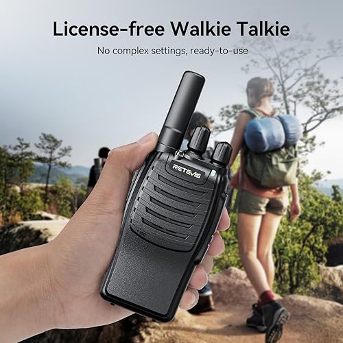 Miniatura 5 de Retevis H-777 Walkie Talkies recargables radios de 2 vías de largo alcance radios portátiles FRS de dos vías con estación de carga USB linterna LED