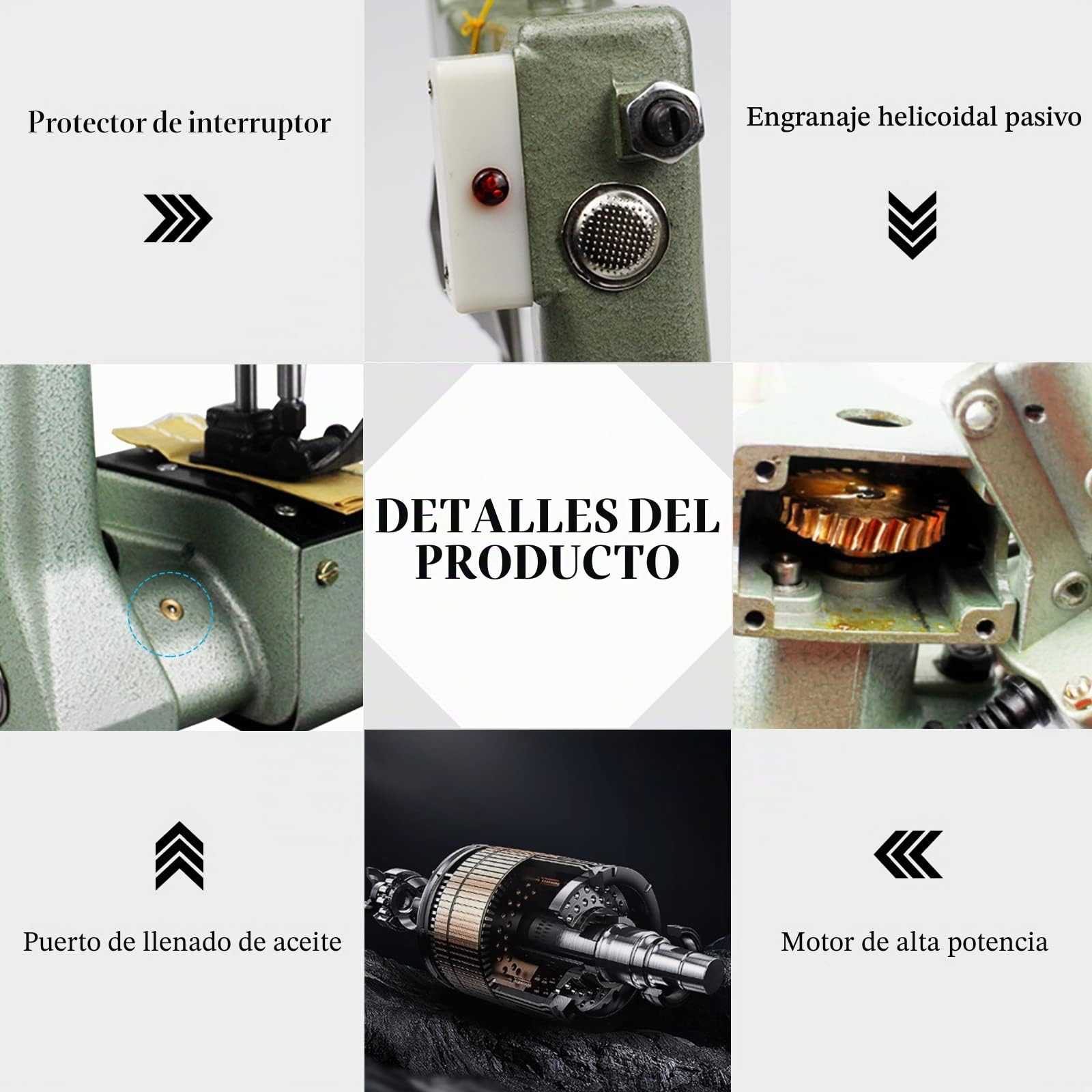 MXBAOHENG GK9-18 Máquina de Coser Portátil para Sacos, Lonas y Bolsas de Tejido/Arroz/Papel/Plástico - 800 rpm/min