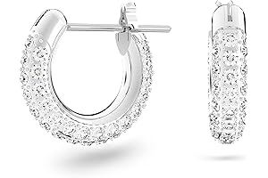 Graceful Stone Crystal Pierced Hoop Earring for a Radiant Appeal