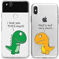 Vista 17 de Matching Couple Cases Compatible for Google Pixel 9 8 Pro 7a 7 Pro 6 Pro 6a 6 5a 5 XL 4a 5G XL 4a Clear Kawaii Egg Bacon Crystal Food Present Soul