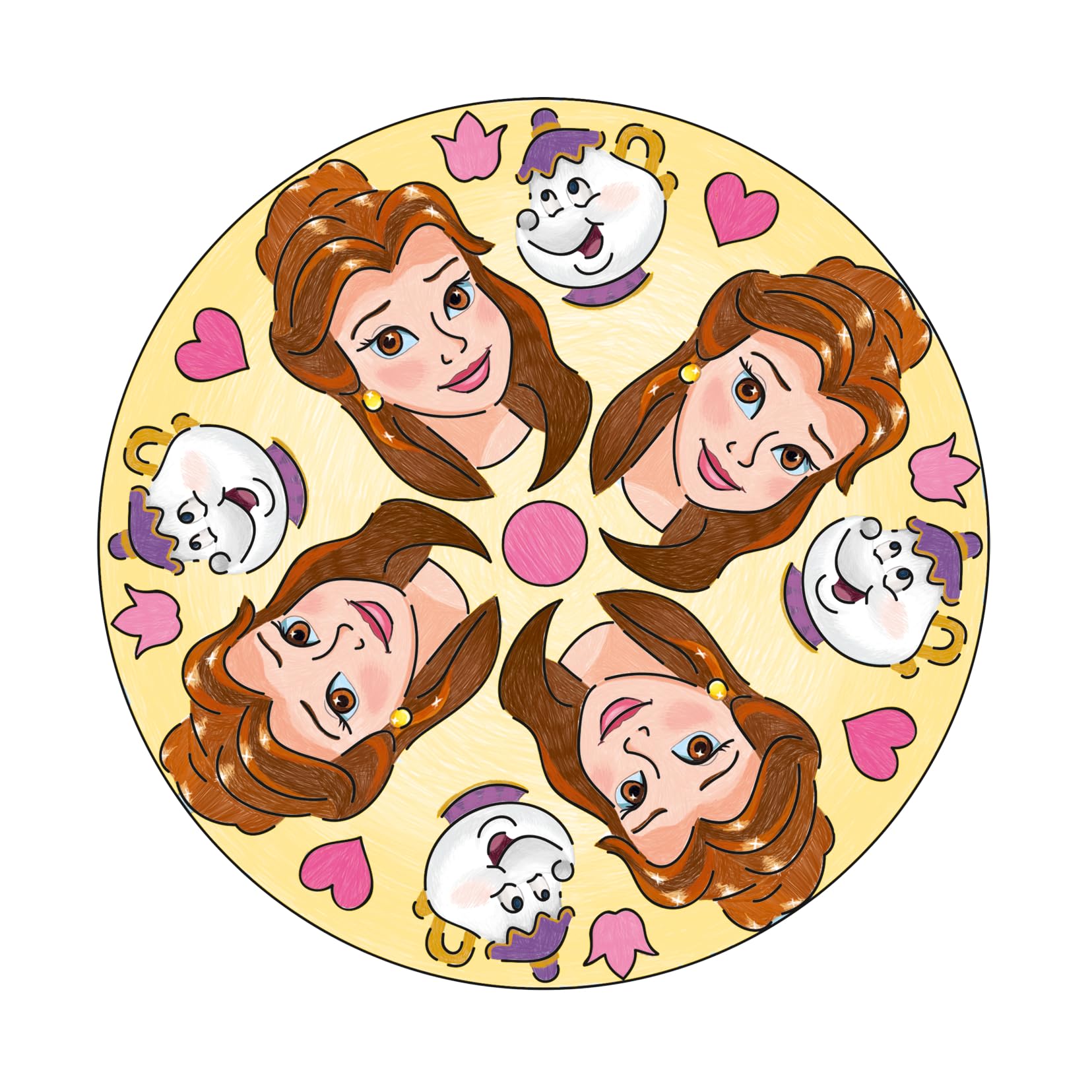 Ravensburger Mandala Designer Disney Princess 23847, Zeichnen Lernen für Kinder ab 6 Jahren, Zeichen-Set mit Mandala-Schablonen für farbenfrohe Mandalas