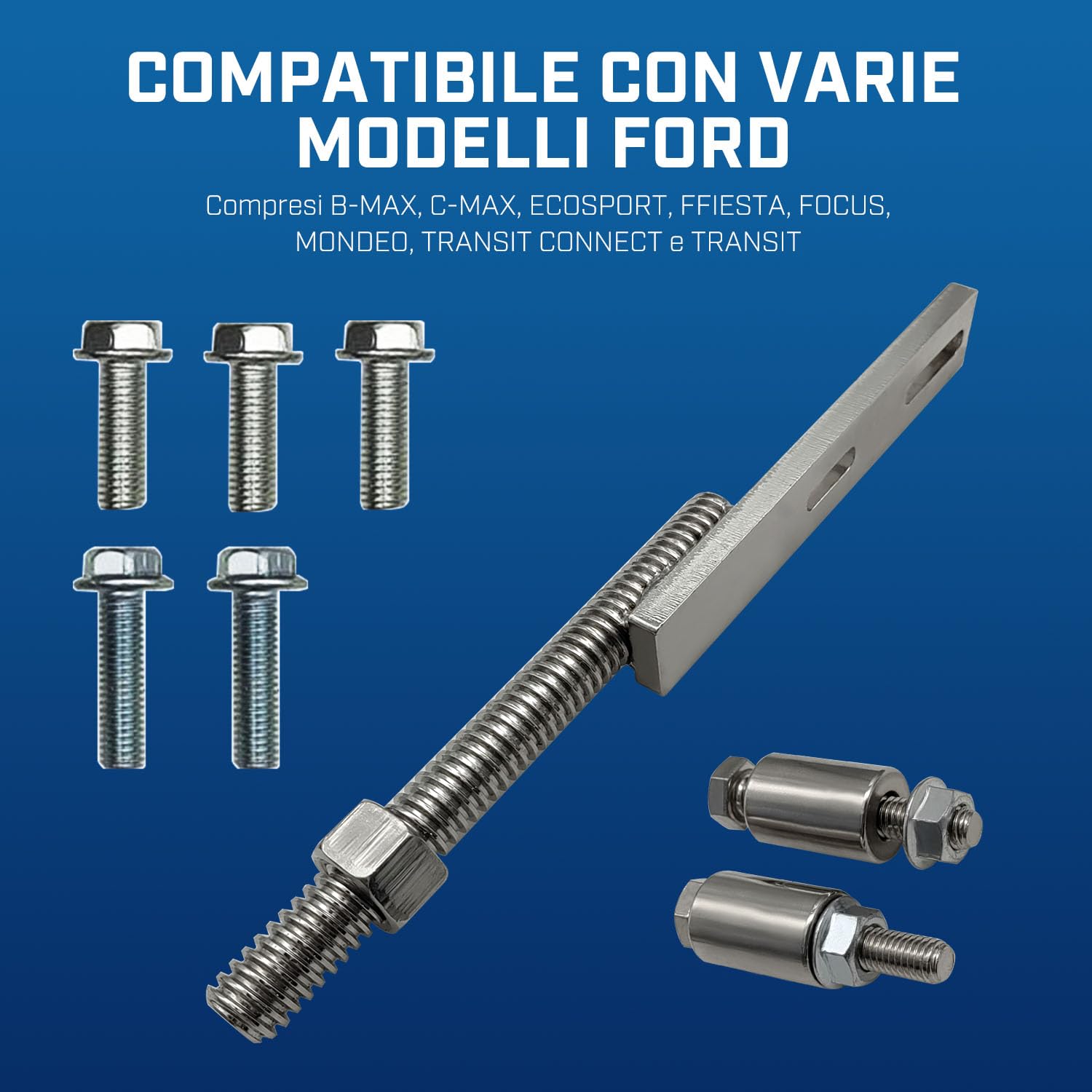 303-1611 - Estrattore puleggia Motore Albero Motore 1:5 con Chiave Centrale da 21 mm e 24 mm per Motori Ford 1.0 & 2.0 ECOBOOST Duratec, Strumento di Regolazione della puleggia.