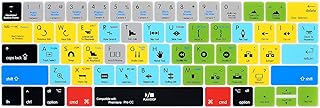HRH Premiere Pro CC Shortcuts Hotkey Silicone Keyboard Cover Skin for MacBook Pro with Touch Bar 13 Inch and 15 Inch(A2159/A1989/A1706,A1990/A1707) 2019 2018 2016 2017 Release with US Version