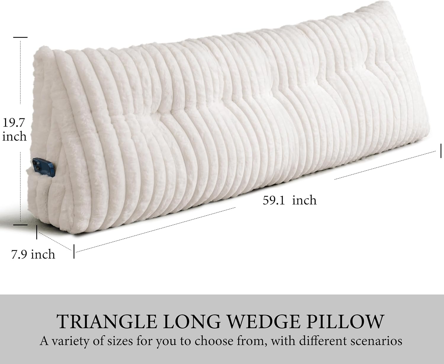 headboard pillow queen, triangular wedge pillow headboard queen, cushion headboards reading pillows, backrest pillows for sitting in bed or working with removable cover, beige beige queen