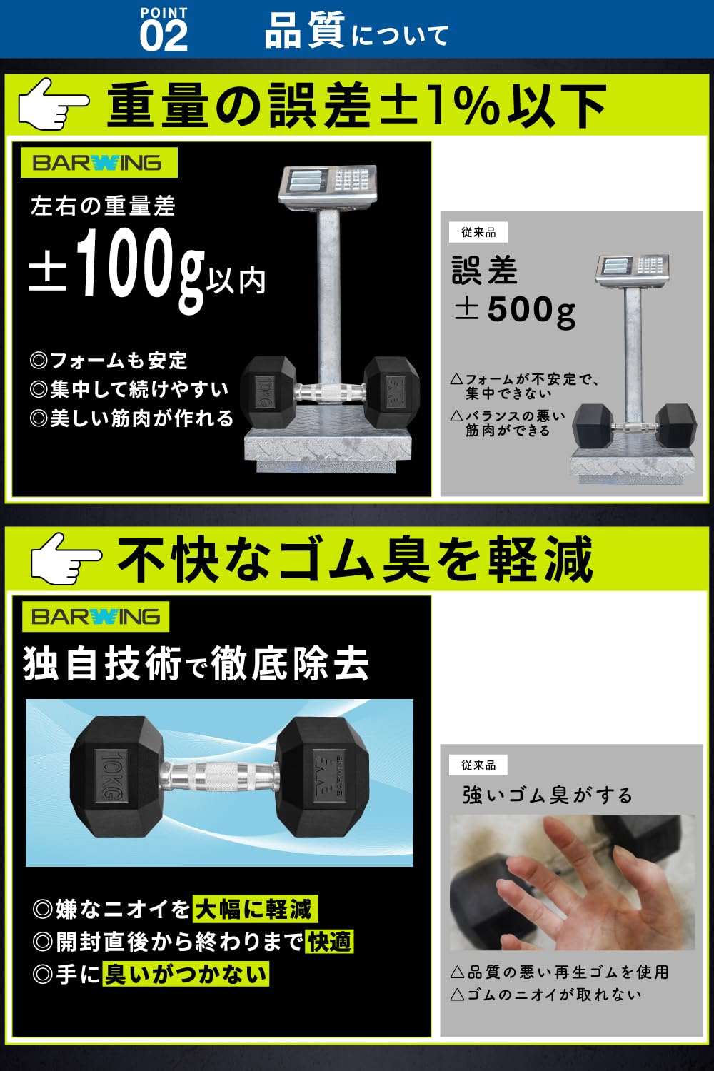 Amazon | BARWING(バーウィング)NEW モデル 可変式ダンベル 重量調節