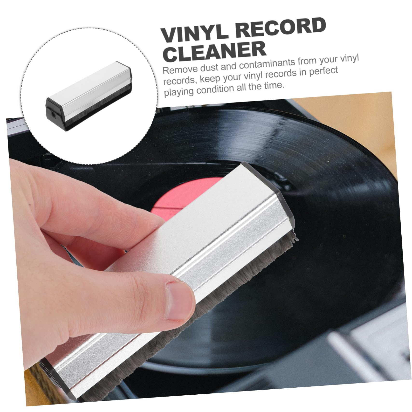 Mipcase Vinyl Record Cleaning Brush Upgraded Record Care Tool Effectively Reduces Noise and Preserves Sound Quality