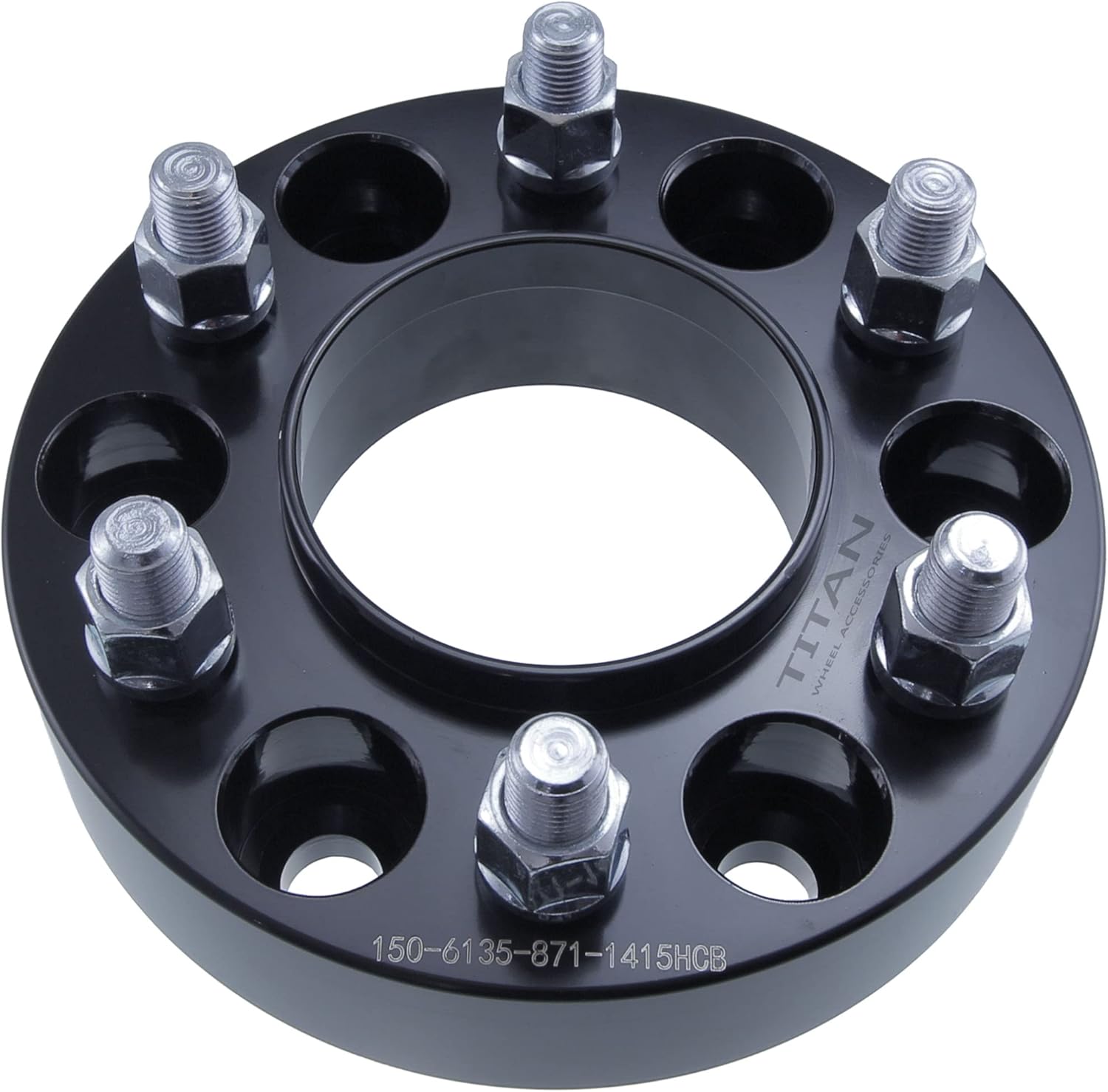 2" 6x135 Hubcentric Wheel Spacers - Fits 2015-2024 Ford F150 Trucks - 2 Inch (50mm), 6x135, 87.1mm Hub, 14x1.5 Studs - Set of 4 - Black