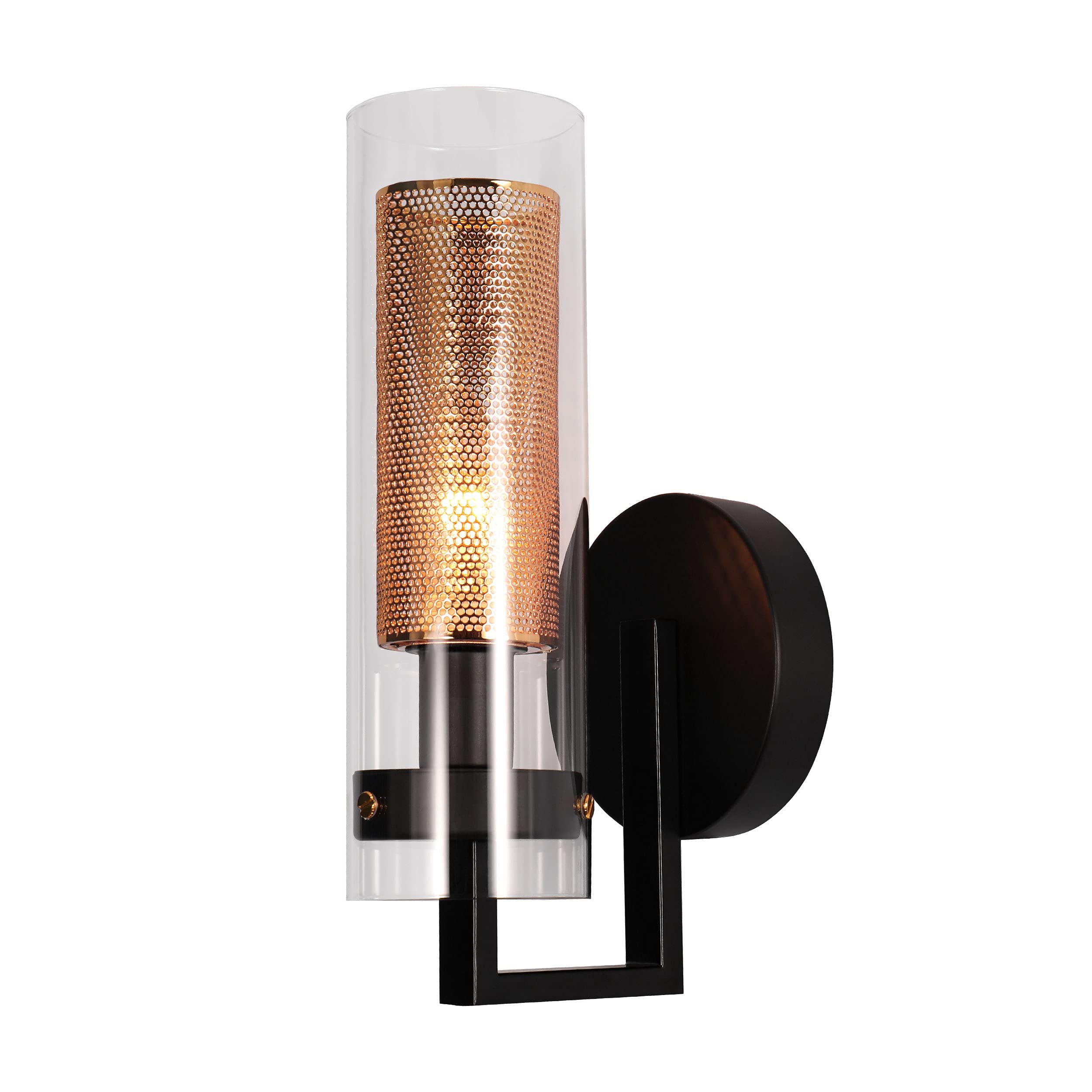 Buy Wall Sconces Set of Two,Black and Gold Vanity Lights for Bathroom