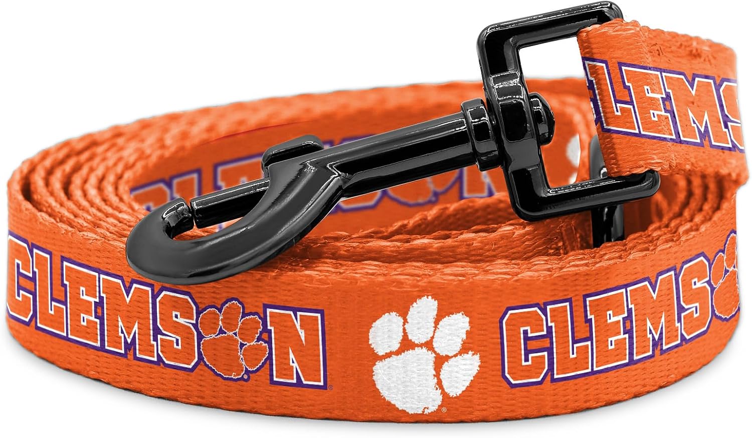 Clemson Tigers | Adjustable Collars and Leashes | Officially Licensed | Fits All Pets! (6 Ft Leash)