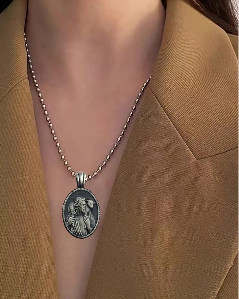 Zircobic Mateo 17:20 Collar De Cadena Con Cruz Con Tiras Rectangulares Y Circonita Incrustada | Joyería Motivacional Y Con Colgante De Las Escrituras De Jesús En Forma De Cruz De Fe