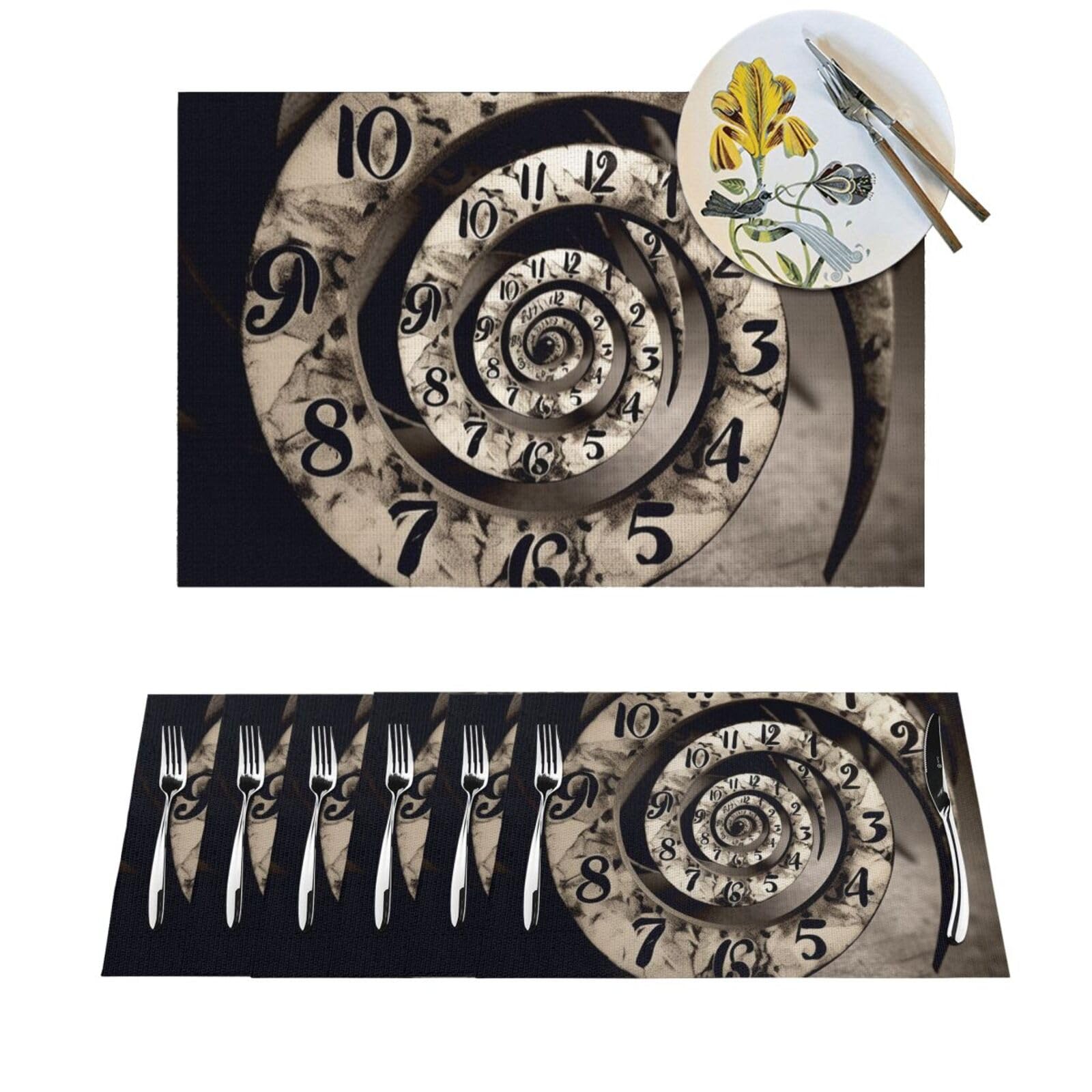 Set de table de cuisine et salle à manger lot de 4 pour repas extérieur