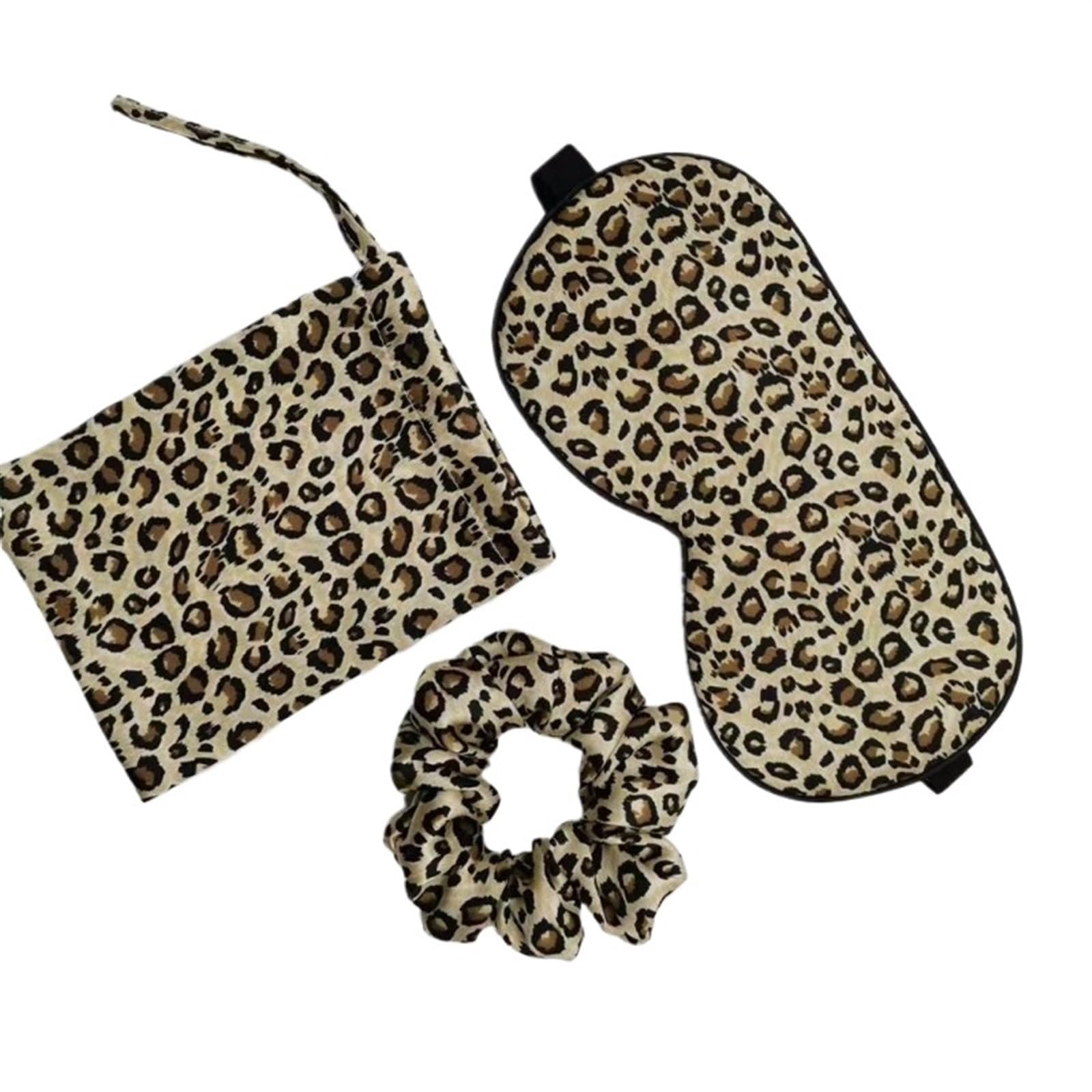 1 Set Schlaf-Augenmaske Aus Seide Mit Passender Tasche, Beutel Kordelzug For Reisen, Haargummi Blumenmuster, Entspannungshilfe, Mehrfarbig für Schlafen(NO.2)
