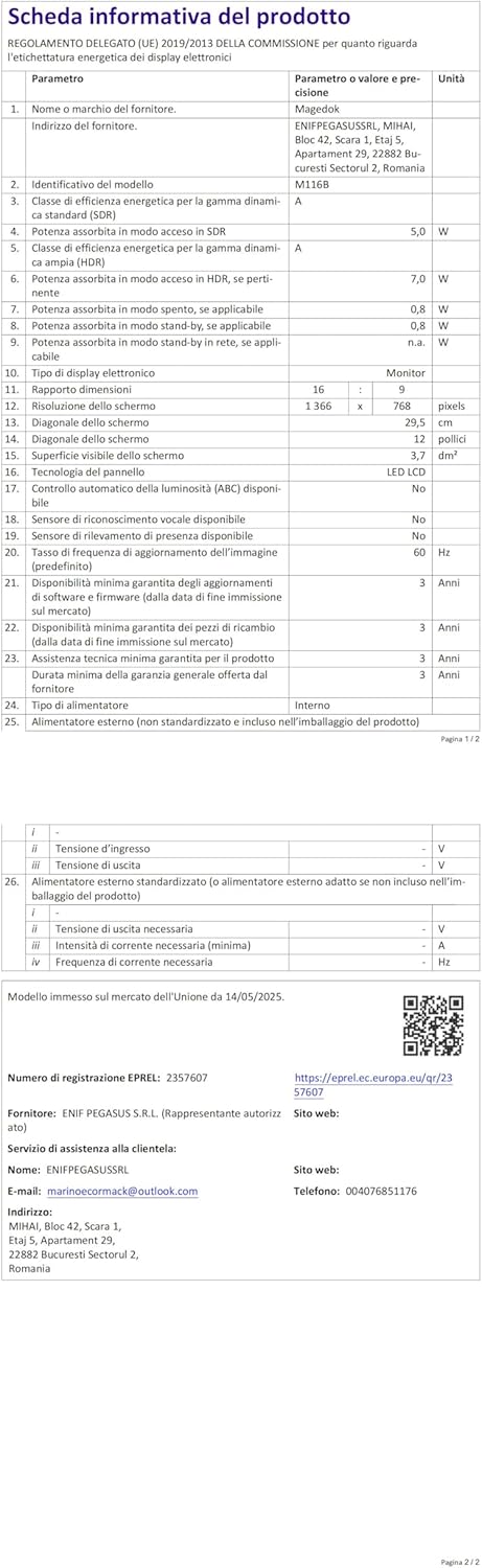 11.6 Inch Portable Monitor, 1366x768 HD IPS Small HDMI Display, Dual USB-C, Low Power External Screen for Laptop PC Mac Switch Rasp Pi Xbox, Lightweight Second Monitor with Stand 11.6 inch 1366x768 Nontouch image 11 of 17 B0F6CVQDF7