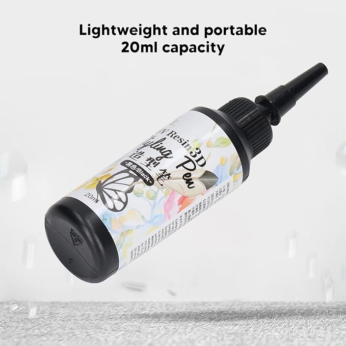 Lápiz 3D Resina UV 20ml Negro - Pluma Estilográfica Ligera miniatura 5
