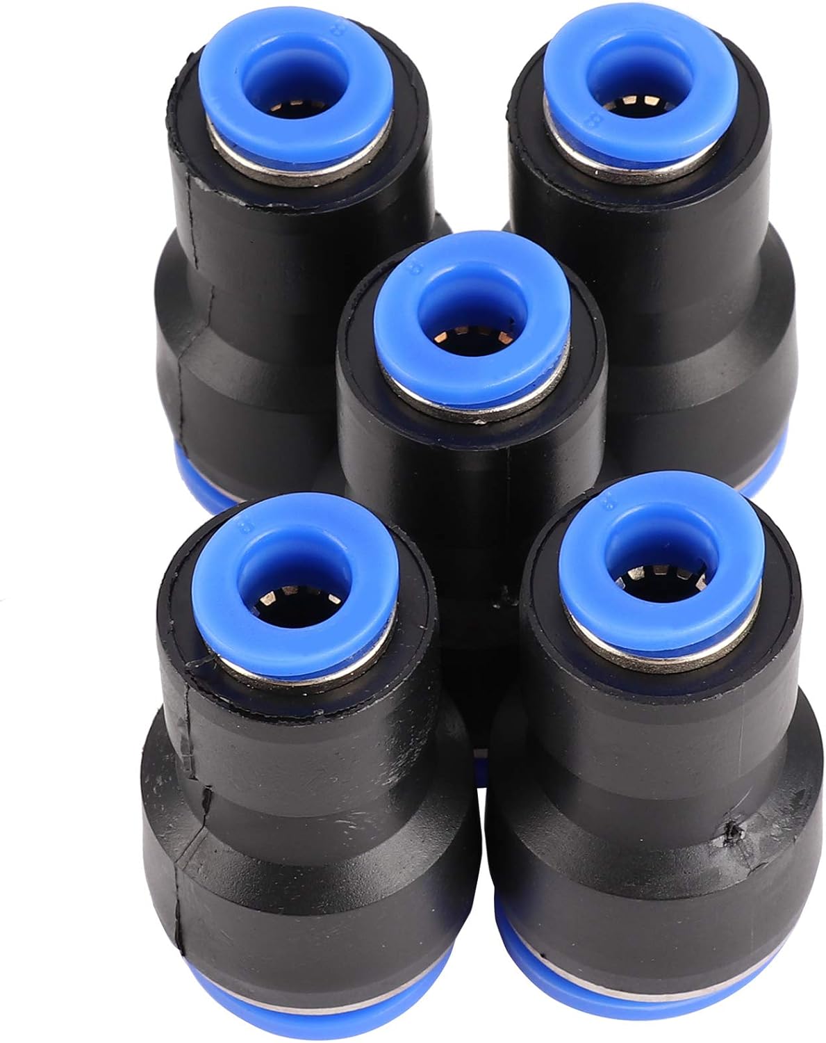 50Pcs Pipe Connector 2 Way PU Air Tube Quick Connectors Push in Hose Fitting PG16 8 Durable Heat PBT Material for Pneumatic Gas Transmission Systems