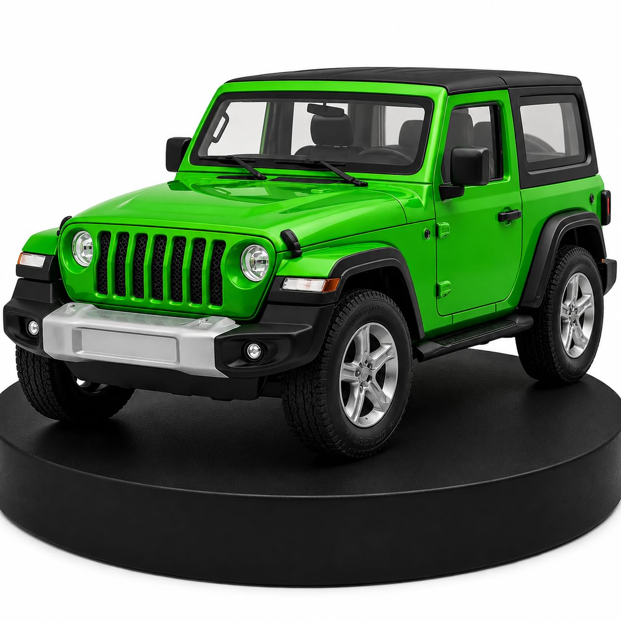 Thar Die Cast Metal Toy with Opening Doors & Pull Back Action | Mini Manual Push Super Car No Battery Needed | Durable Diecast Jeep Car for Kids Age 3+ Collectible Gift (Green)-image-2