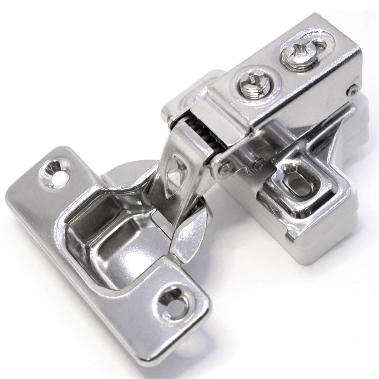 AUNANGLJSCS Short Arm Hinge, Soft Close Cabinet Hinges for Kitchen Face Frame Bookcases Door Connection Damping Buffering for Special Small Furniture Wardrobe(Embed)