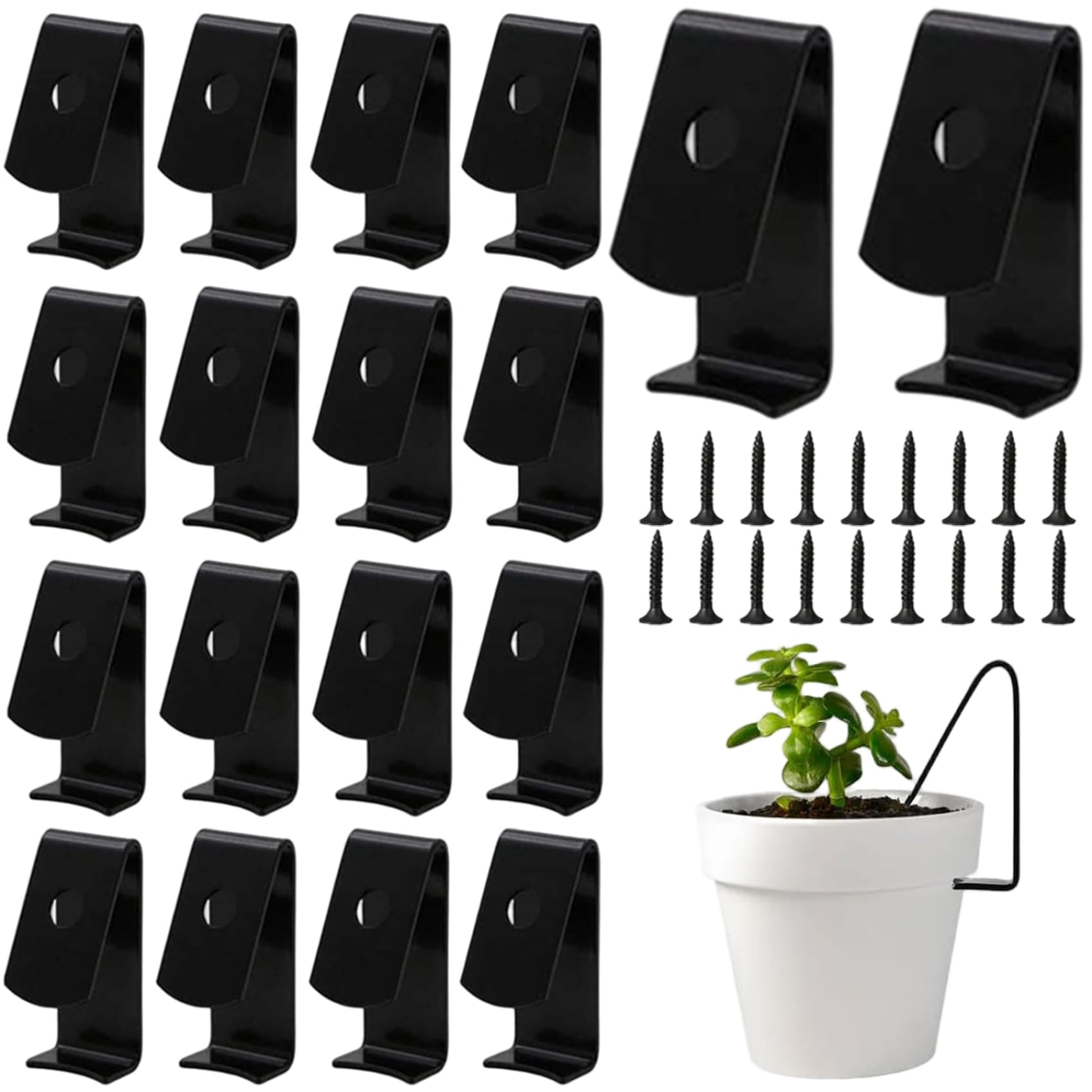 Clips de suspension muraux en métal robuste pour pot de fleur : stop au manque de place au sol