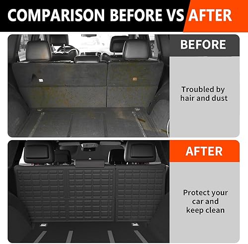 Miniatura 9 de powoq Tapete de carga compatible con Jeep Grand Cherokee L 2021 2022 2023 2024 y Overland Cargo Liner TPE repuesto para accesorios Grand Cherokee L