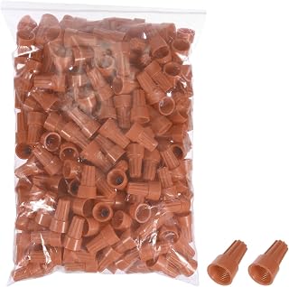 sourcing map 500 tuercas de conectores de cable, conectores de cable eléctrico de 20 a 12 AWG, conectores de cable eléctrico de inserción de resorte, conectores de tuercas, color naranja