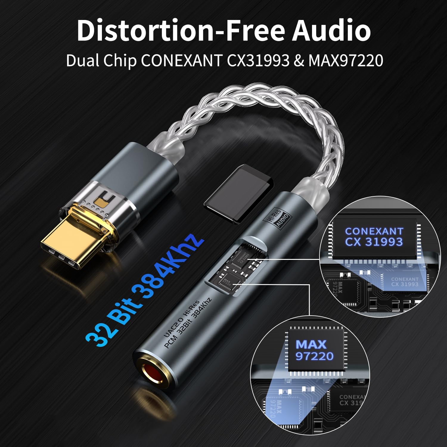 Amazon.co.jp: USB C DACドングル デュアルチップCX31993 MAX97220