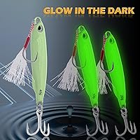 Vista 12 de Fishing Jigs Metal Fishing Spoons Lures, Blade Bait Spinner Long Casting Jigging Spoon Lure Vertical Hard VIB Swimbait for Walleye Bass Trout