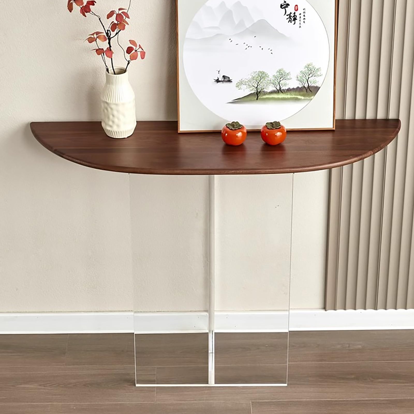 Mesa de madera para decoración de entrada y pasillos con diseño moderno