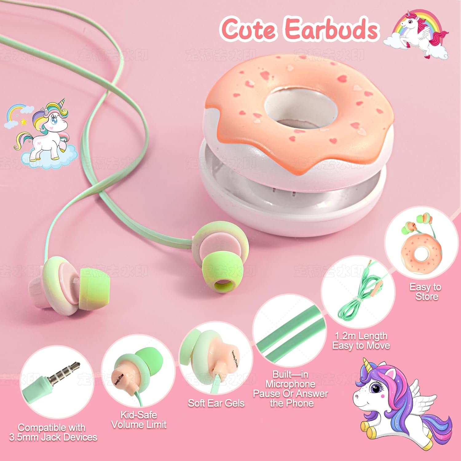 Unicorn Gifts for Girls 5 6 7 8 9 10+ Years Old,Birthday Gift Box Set for Girls,Unicorn Basket with Kids Earbuds,Girls Shiny Unicorn Diary,Glitter Pens,Ideal Unicorn Toys Back to School Gifts for Girl Age 4+