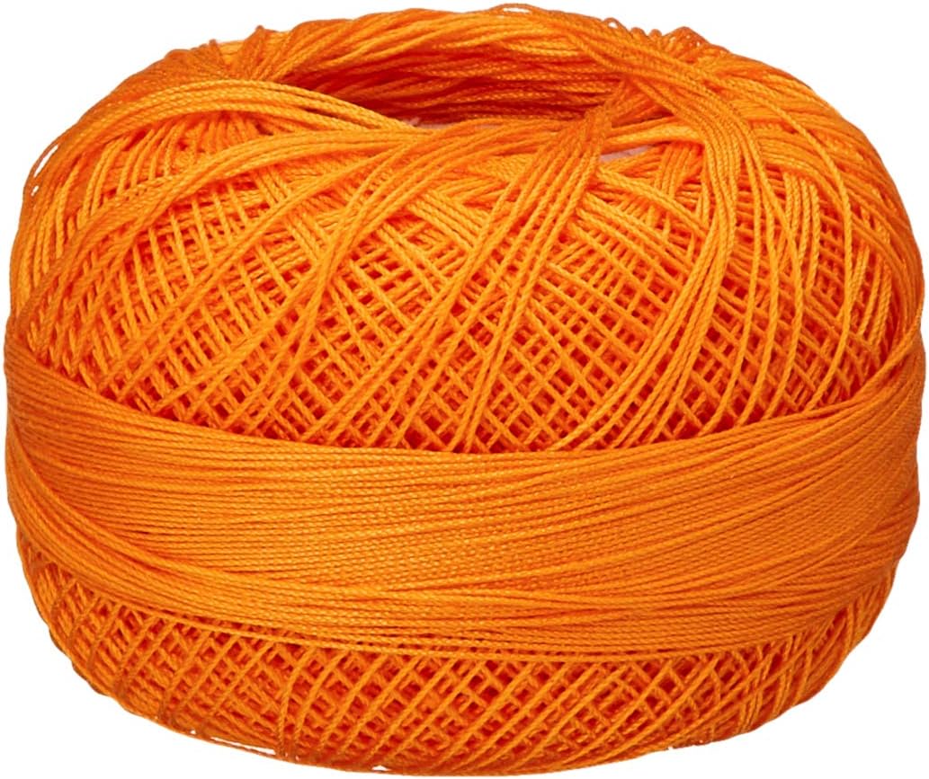 Lizbeth Size 80 HH80695 HH80 Lizbeth Cotton Thread 184 Yds 10G, Bright Orange