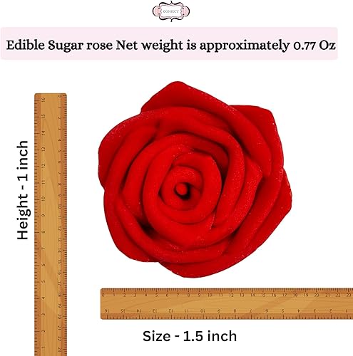 Miniatura 4 de Confect Decoración comestible para tartas de San Valentín para cupcakes  Decoración para pasteles del día de San Valentín  Rosas para decoración de
