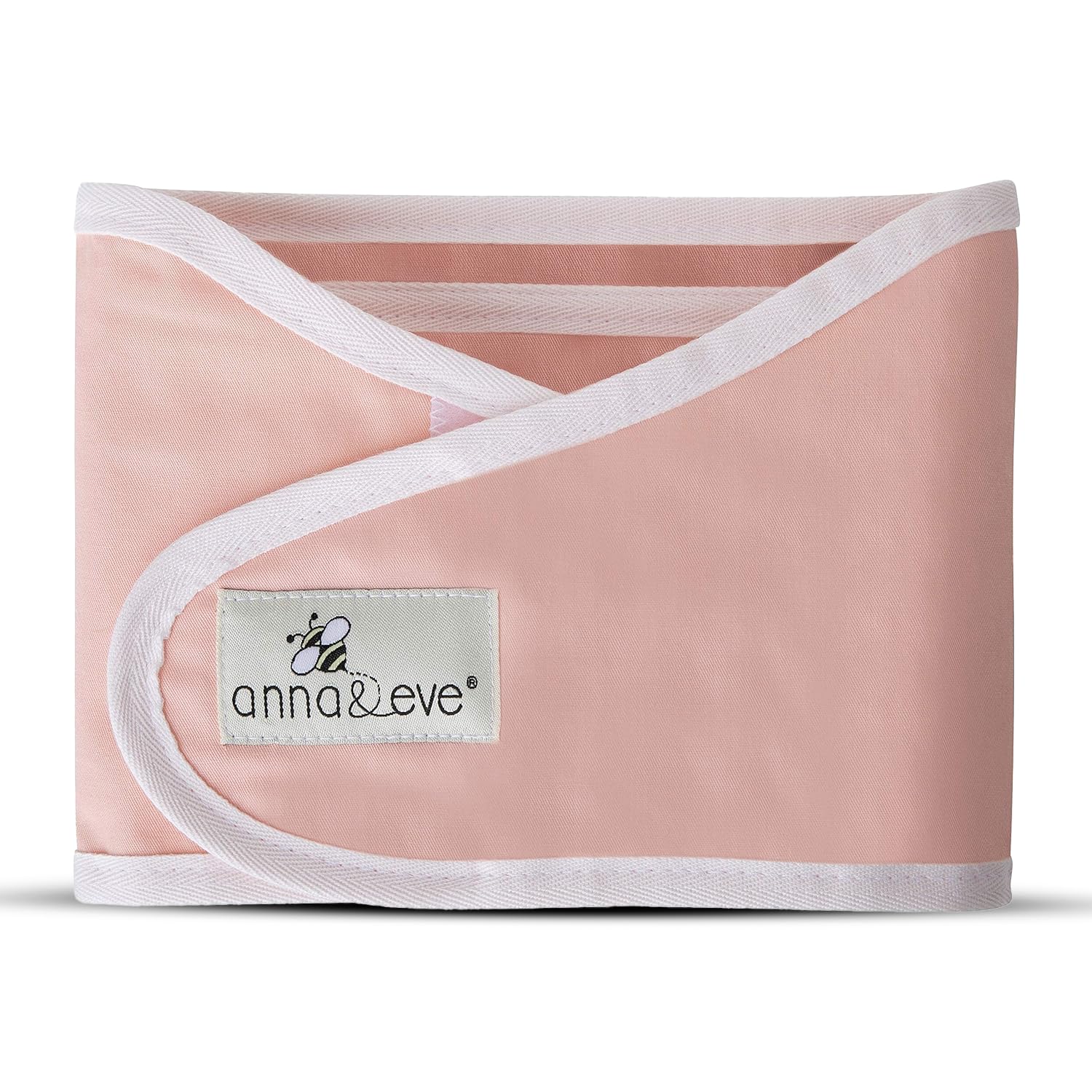 Anna & Eve® Baby Swaddle Strap for Newborns and Infants - 100% Cotton, No Overheating - The Original Arms Only - Adjustable Small Size Swaddle, Fits Chest 13.5" to 17" - Pink