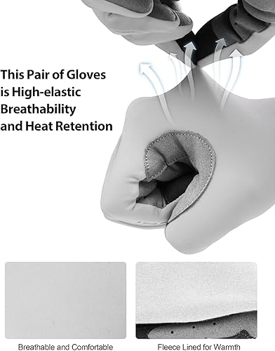 Miniatura 2 de INBIKE Guantes de ciclismo para hombre y mujer, forro polar fino, para pantalla táctil, guantes de bicicleta acolchados para correr, conducir,