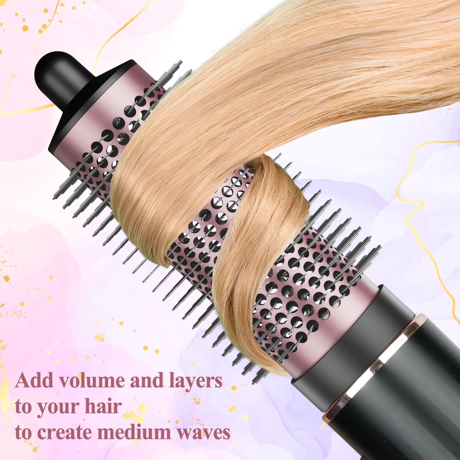 Runde Volumenbürste für Shark FlexStyle Sockel, normale Rundbürste kompatibel mit FlexStyle HD400 Serie, Volumen-Fixierwerkzeug für feines und flaches Haar