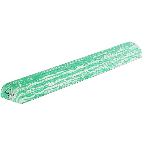 OPTP PRO-Roller - Rodillo de espuma de densidad estándar, rodillo de espuma semicircular de 36 pulgadas para ejercicio y terapia física, verde, 36 x