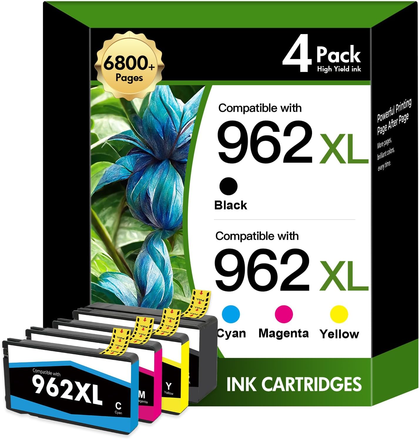 962XL 962 9010 9020 Ink Cartridges Combo Pack: Replacement for HP 962 XL 962XL/962 Ink Cartridges Combo Pack OfficeJet Pro 9018 9015 9020 9025 9012 9014 9016 9022 9019 9026 9027 9028 9029 Printer