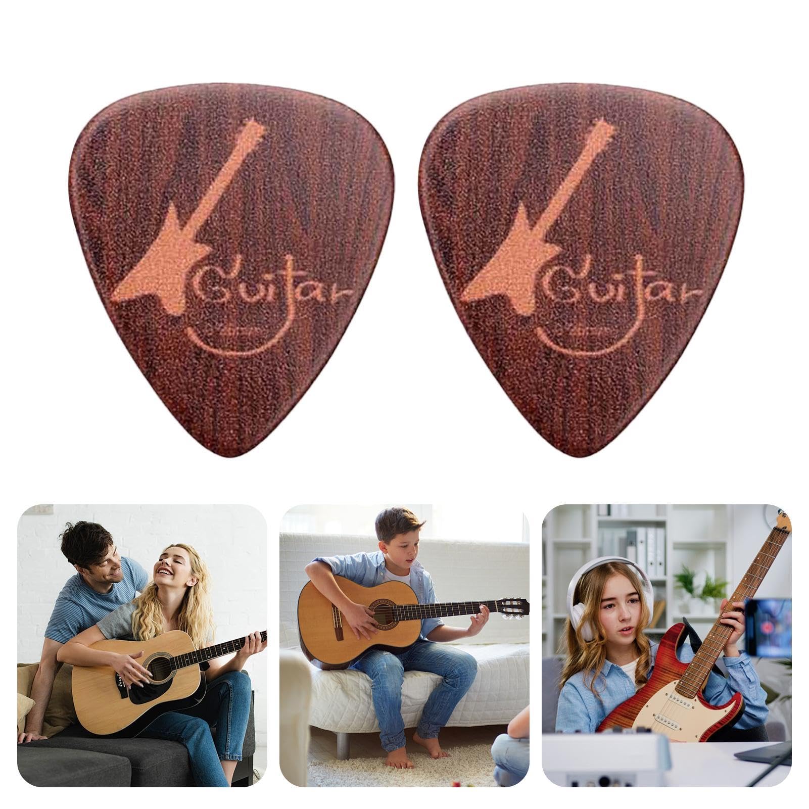 Small Guitar Pick, 5 Pieces Finger Picks, Bass Picks Grip, Creative Ukelele Pick, Acoustic, Guitar Plectrums Picks, Easy To Use, Portable for Your Electric, Acoustic and Guitar