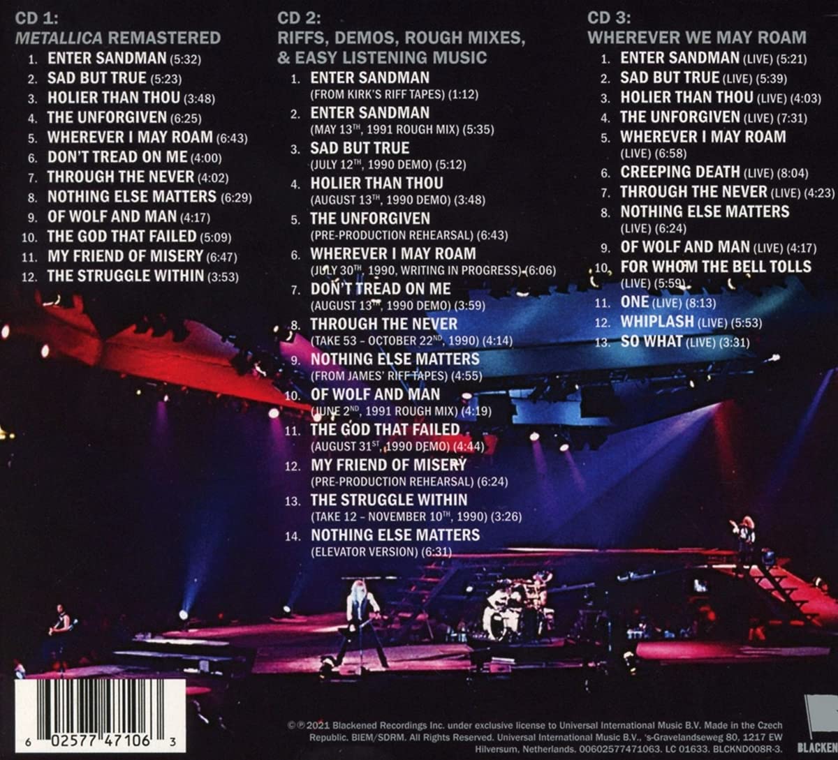 Metallica (Remastered) 3CD Box