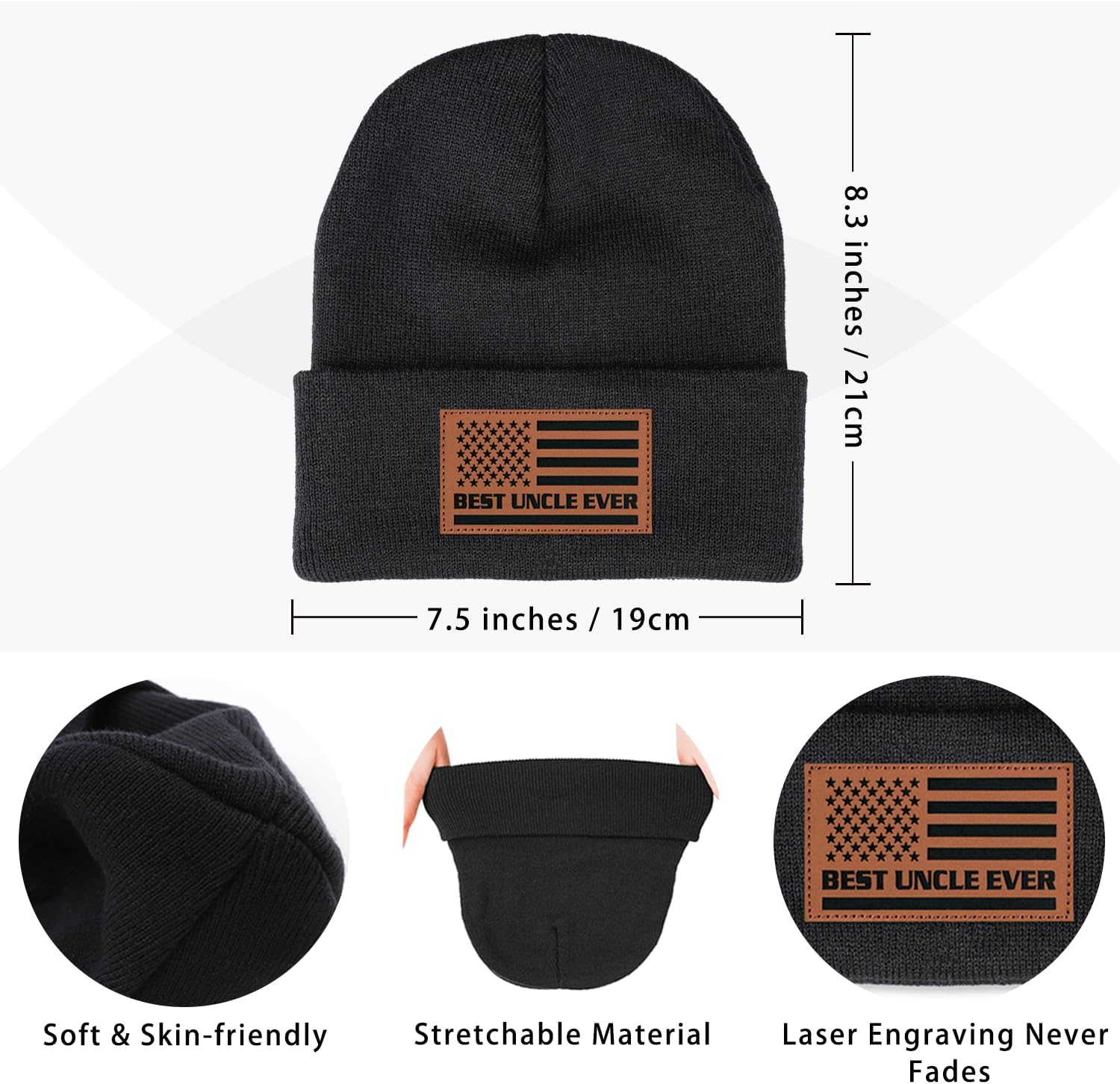 Uncle Gifts from Niece Nephew Best Uncle Ever Hat - Image 3